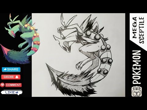How to Draw Mega Sceptile | Pokemon Art & Pencil drawing Tutorial
