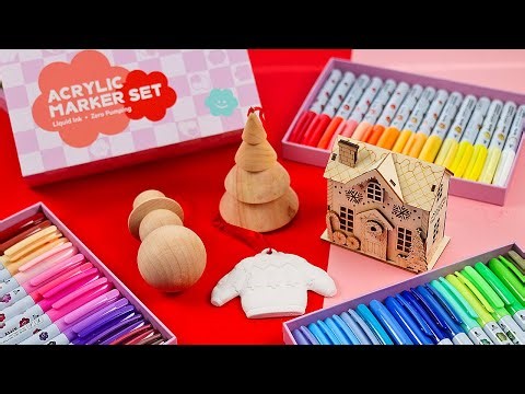 Customizing Christmas Decor with Arrtx Direct Liquid Ink Acrylic Markers *easy & fun crafts*