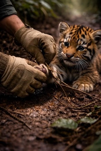 Baby Tiger Rescued From Jungle 🐯 | Emotional Animal Rescue Story | #Shorts
