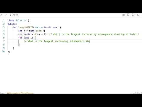 Longest Increasing Subsequence (C++)