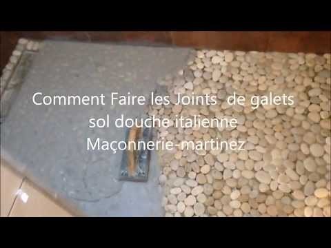 Comment Faire les Joints de galets sol douche italienne Maçonnerie-martinez