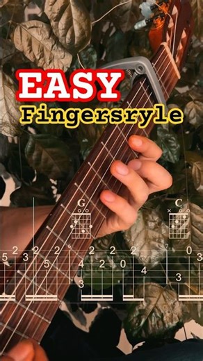 Amazing! Easy Fingerstyle Pettern that Sounds Beautiful #Music #Viral #ForYou #TopHits #fyp #shorts