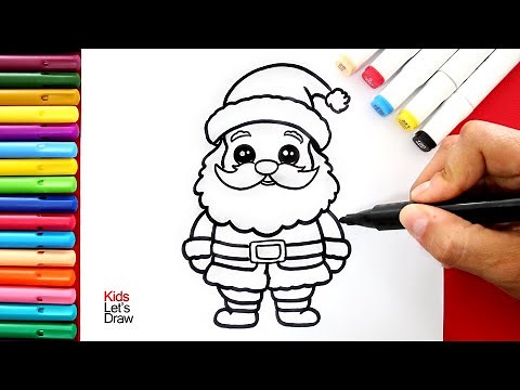 Dibujar y pintar a PAPÁ NOEL fácil 🎅🏻 | How to draw and paint Santa Claus easy!