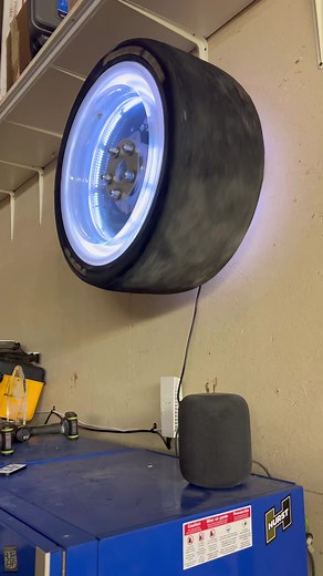 I Installed some new LED lights behind this epoxy wheel, it’s looking good! #epoxy #car #wheel | AWD Cutlass