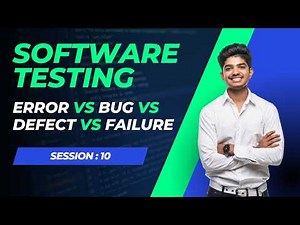 Error vs Bug vs Defect vs Failure | Software Testing Explained Clearly