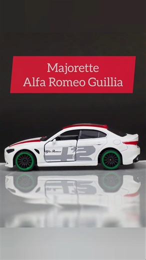 Majorette Alfa Romeo Giulia Quadrifoglio Die-Cast Car | White Sport Sedan | Majorette Premium Model