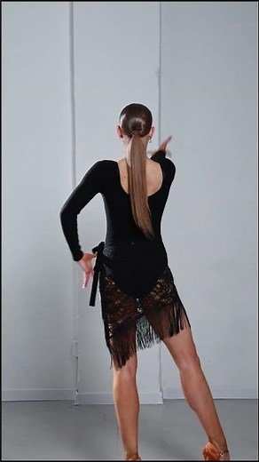 Black Latin Dance Outfit with Lace Fringe Skirt | JEM Dancewear