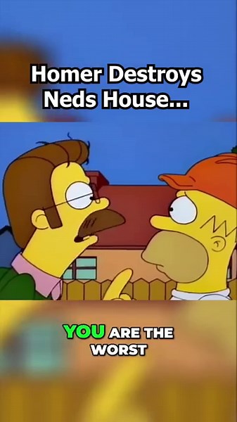 Ned Loses It on Homer After He Breaks His House 🤯 | The Simpsons
