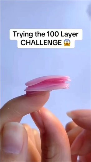 Trying The 100 Layers Challenge 😱#nails #nailart #shorts
