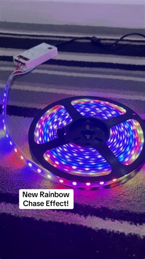 Awesome New Rainbow Chase Effect - StripGlow - #ledstringlights #desklamp #ledlighting #desksetup