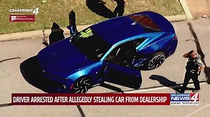 Driver arrested after allegedly stealing car from dealership