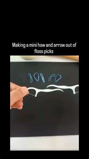 Lucky Clips on Instagram: "The X post shares a 16-second DIY video tutorial on assembling a mini bow and arrow using snapped dental floss picks for the frame and rubber bands for the string, a craft trend originating on platforms like TikTok in 2024. Posted on December 27, 2025, it amassed 391,000 views and 4,352 likes within hours, reflecting the viral appeal of low-cost, accessible projects that repurpose everyday items for fun. The technique's simplicity—requiring no tools beyond hands—makes