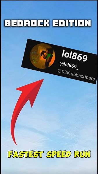 Fastest speed run in minecraft bedrock edition #minecraft #minecraftspeedrun