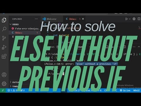 ELSE WITHOUT A PREVIOUS ERROR | HOW TO SOLVE THIS ERROR | C LANGUAGE