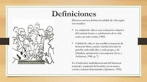 Que Es Calidad De Vida Segun Autores