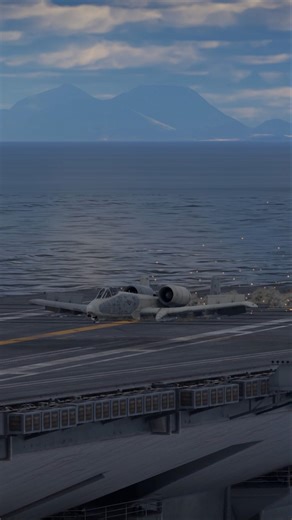 A-10 Damaged Return Touches Carrier Deck – WT Simulation! #shorts #short