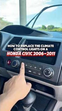 Easy way to replace your busted climate control lights on your Honda Civic 8th gen #hondacivic