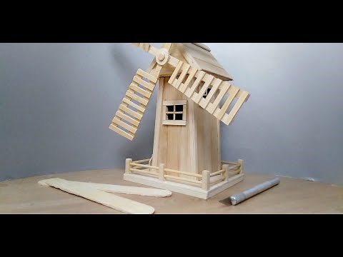 Cómo hacer un MOLINO DE viento en miniatura 👍(1ra. parte)