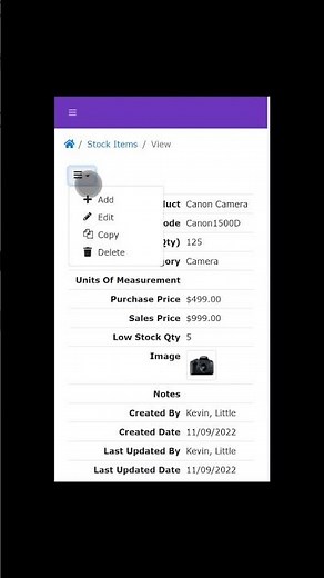 Inventory App for your business #inventory #phpmaker #shorts #inventorysystem