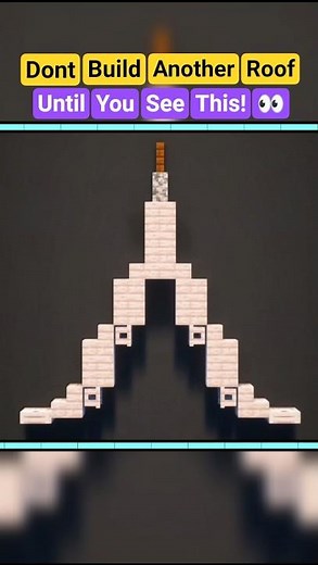 Easy Minecraft Roof Design Tutorial #minecraft #shorts