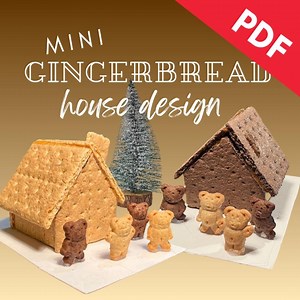 Mini Gingerbread House Design Template (PDF) - Etsy Canada