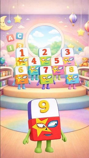 The Number Song: Learning Numbers with Colors & Number Blocks #shorts