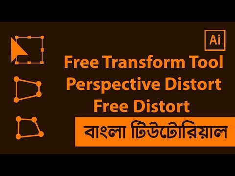Free Transform Tool, Perspective Distort and Free Distort in Illustrator Bangla Tutorial