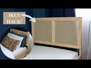 Transforming a Small Bedroom/Office with an IKEA Hack and DIY Rattan Headboard (Part 1)!