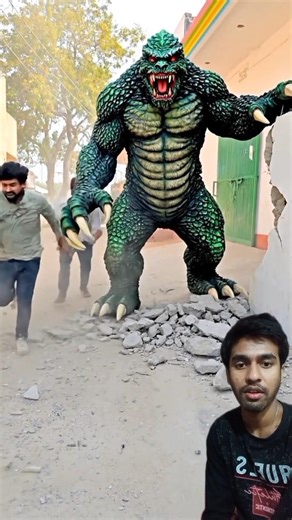 Monster Bhoot😲👻 Wait for twist #shorts #bhoot #monster #ytshorts