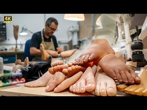 Process of Making $8000 Fake Leg and Feet for Legless People in USA