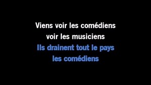 Karaoke Les comédiens - Charles Aznavour - CDG, MP4, KFN - Karaoke Version
