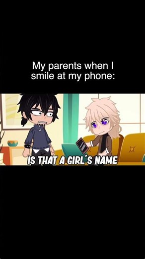 My Parents When I Smile At My Phone | Gacha Life #Shorts