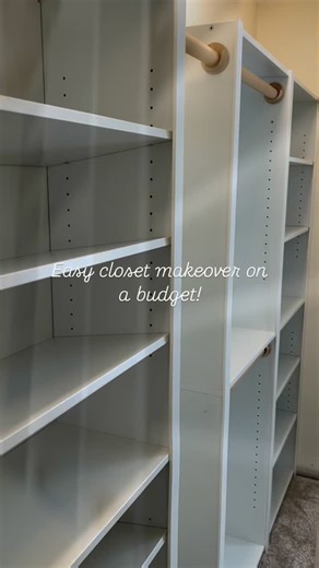 Caitlin | DIY & Woodworking | ✨ Easy DIY closet makeover ✨ if you have a closet that isn’t very deep or you have a small or narrow closet these bookcases worked great... | Instagram