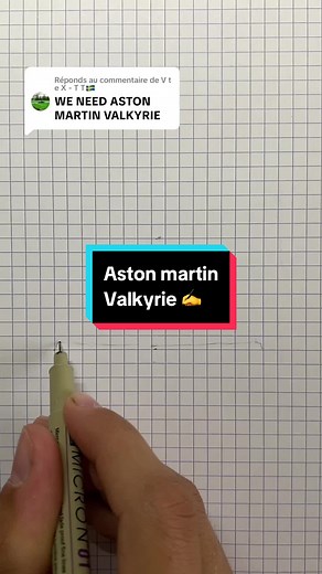 Réponse à @V t e X - T T🇸🇪 how to draw an Aston Martin Valkyrie ✍️#car #drawing #astonmartin #astonmartinvalkyrie #howto #tutorial
