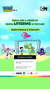 Cartoon Network India | Titan, tell us what would you do if you were in a situation like this? [Teen titans go, titans of tomorrow, reduce reuse recycle, Cartoon... | Instagram