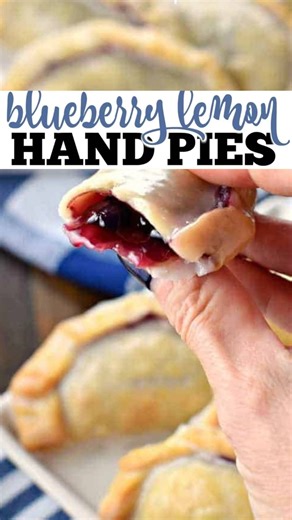 Blueberry Lemon Hand Pies take just 30 minutes to prepare! With a flaky crust and citrus glaze, these easy hand pies are too delicious not to try. RECIPE: https://www.shugarysweets.com/blueberry-lemon-hand-pies/ | Shugary Sweets