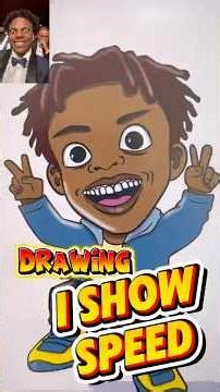 Turning iShowSpeed Into a Cute Cartoon Caricature 🤯🔥 | Full Drawing Process