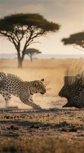 What should a hedgehog do when it encounters danger?🦔The leopard is scared🐆