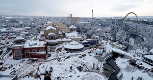 First snow, first look at Hershey's Chocolatetown in 2020. Be a Season Pass Holder during our biggest year ever - https://bit.ly/2LBjR9a | Hersheypark