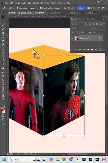 3d cube box editing in photoshop 2025