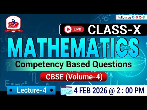 Competency Based Questions Class 10 Maths | LIVE Class | CBSE Volume 4 | L-4
