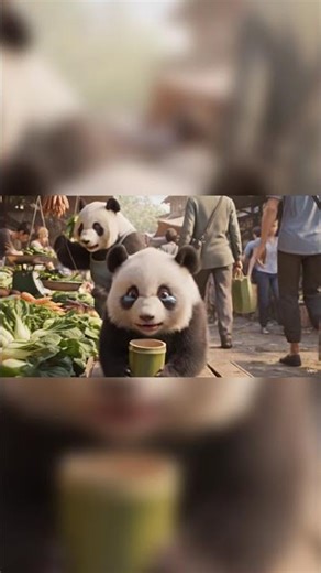 Baby Panda is very thirsty crying for water🐼💦🥹 #dreamscreenai