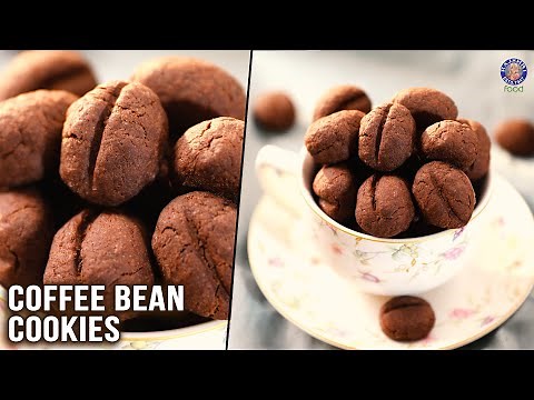Coffee Bean Cookies Recipe | Eggless Cookies Using Instant Coffee & Cocoa Powder | Bhumika