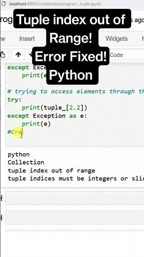 Python Error Fixed! Tuple Index Out of Range Solved #python #ai