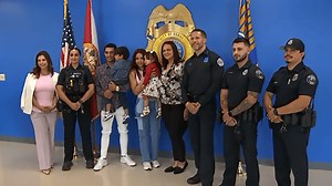 ‘It feels amazing': Doral officers reunited with little girl they saved from drowning