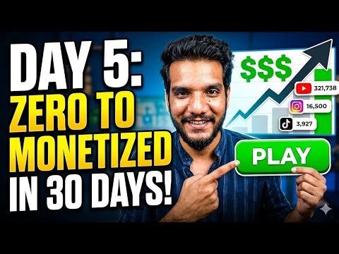 Day 5: My Full Monetization Plan (0 to 30 Days)🔥😍