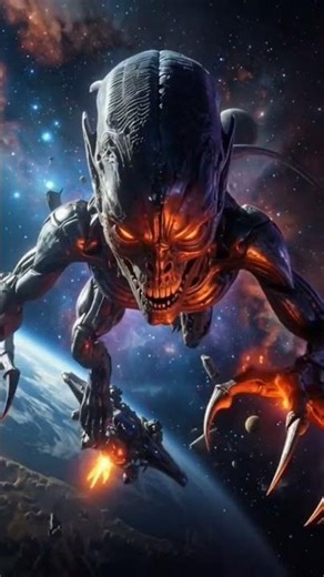 Aliens Spaceship Destroyed #AlienCyborg #SpaceHorror #horrormovie #horrorfilm #horror #scary #fyp