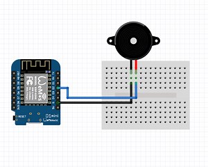 Kontrol Buzzer dengan Serial Monitor Menggunakan Wemos D1 Mini