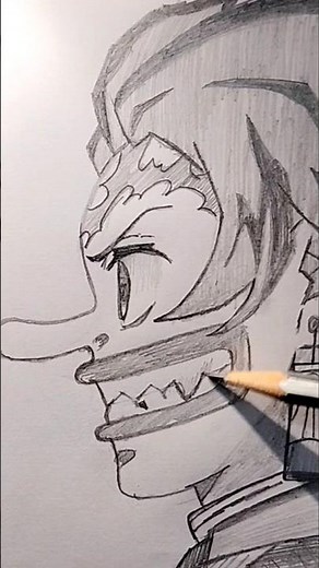 Tanjiro Easy Side Face Drawing 🔥 #tanjirodrawing