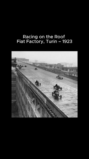 The History Hunter | Racing on the Roof: Fiat Factory, Turin – 1923 In 1923, atop the iconic Fiat Lingotto Factory in Turin, Italy, race cars sped around a... | Instagram